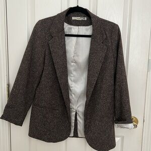 NECESSARY OBJECTS Open Front Blazer Gray Size XS